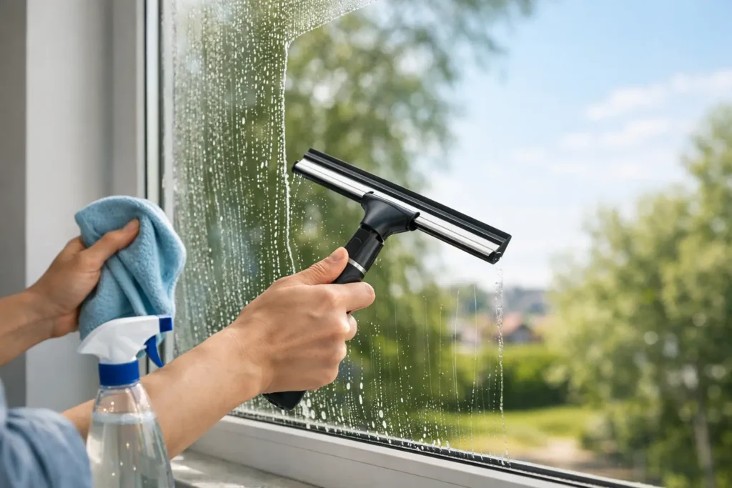 Hur får man rena fönster utan ränder? Komplett service AB!