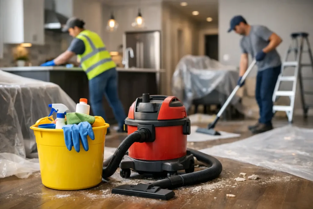 Construction cleaning after remodeling