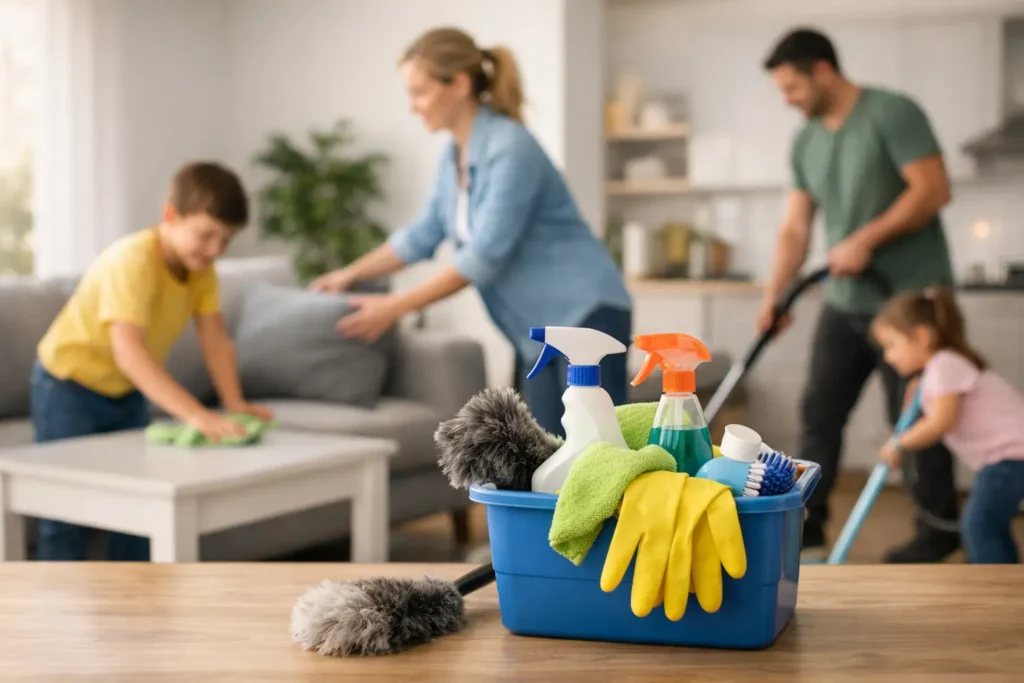 Home cleaning guide för busy families