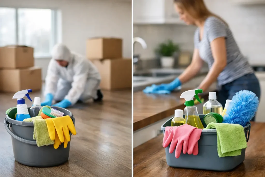 Move out cleaning vs regular cleaning
